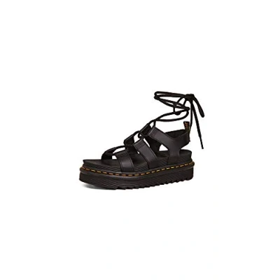 Image of Dr. Martens Nartilla Platform sandals black, Women&#039;s, Size: 4, Black Leather and textile
