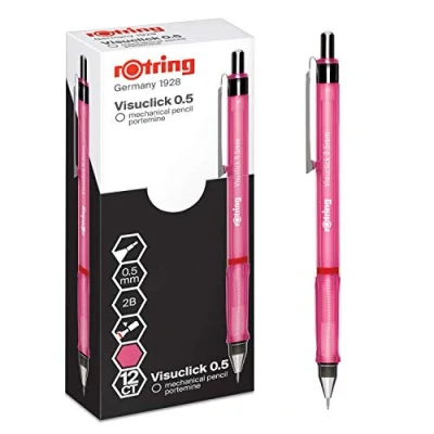 Image of rOtring Visuclick Mechanical Pencil 0.5 mm 2B Lead Lively Pink Barrel