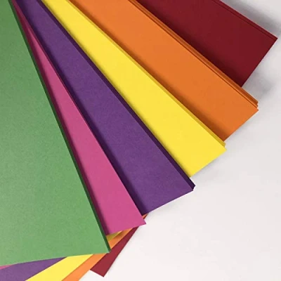 Image of A4 Bright Card 50 Sheets Mixed Coloured 160gsm 6 Colours Printer Photocopier