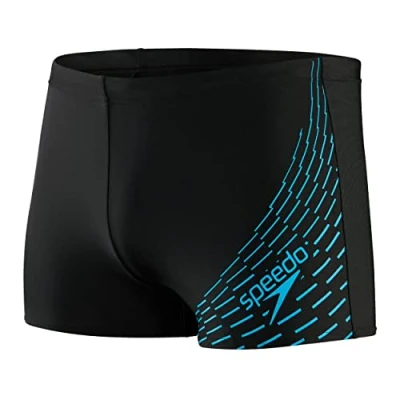 Image of Speedo Men&#039;s Medley Logo Aquashort, Black/Pool, 42