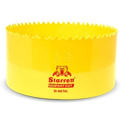 Image of Starrett HSS Bi Metal Hole Saw FCH0312 Fast Cut Extra Cobalt For Stainless Mild Sheet Wood Plastic Various Materials 89mm