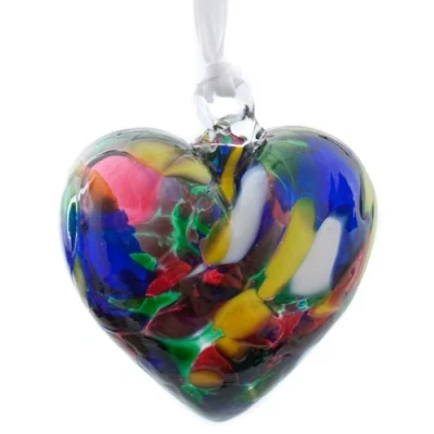 Image of Milford Collection Glass Friendship Heart Small Multi Colour