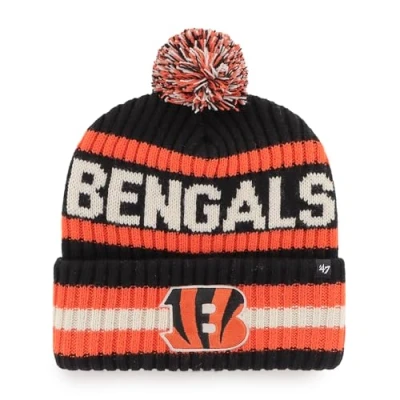 Image of 47 NFL Cincinnati Bengals Unisex Cuff Knit Bobble Hat, Black