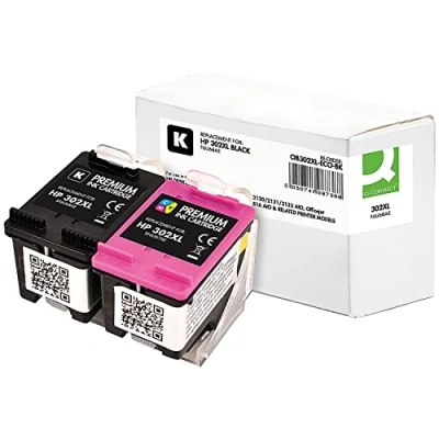 Image of Q Connect Remanufactured Ink for HP 302XLBK Black