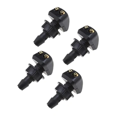 Image of YINETTECH 4pcs Car Front Windshield Wiper Washer Nozzles Windscreen Spray Jet Universal Window