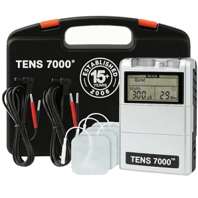 Image of TENS 7000 Digital Unit with Accessories Muscle Stimulator for Back Pain Relief, General Neck Pain, Sciatica Nerve Relief