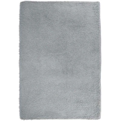 Image of vidaXL Shaggy Rug High Pile NAVARRA Light Grey 120x170 cm Polyester