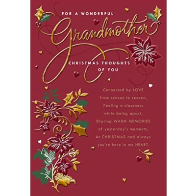 Image of Hallmark Grandmother Christmas Card for A Wonderful Thoughts of You