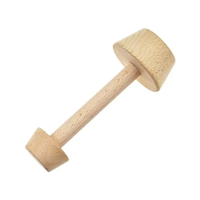 Image of Reland Sun Wood Tart Tamper Double Side Wooden Pastry Egg Pusher