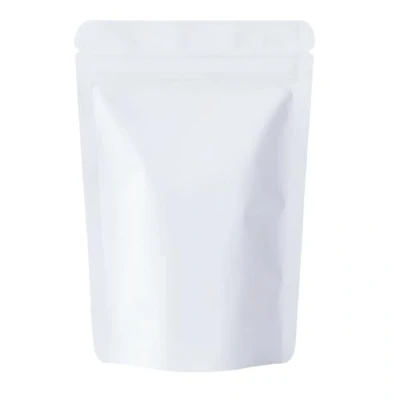 Image of Mylar Bags,100 Pcs Resealable Bags Stand Up,Ziplock White Food Zip Seal, Smell Proof Bag,Mylar 3.5 Heat Seal Packaging Baggies for Storage (White, 10x15cm 100pcs)