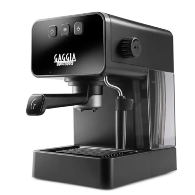 Image of Gaggia Espresso Style Manual Coffee Machine and Cappuccino Maker with Milk Frother, Stone Black