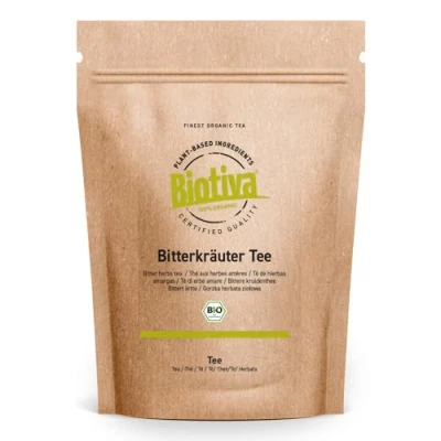 Image of Biotiva Bitter herb Tea Organic 100 g Rich in substances Bottled and Controlled Germany (DE ÖKO 005)