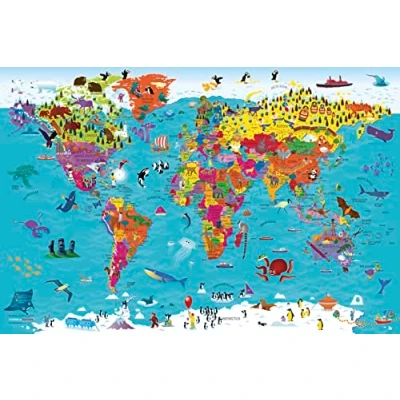 Image of Collins Children’s World Wall Map: An illustrated poster for your wall: 12 (Collins Children&#039;s Poster)