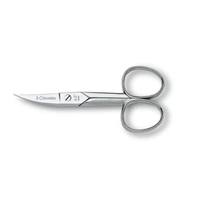 Image of 3 Claveles Nail Scissors Nickel Plated 4.5. &quot;