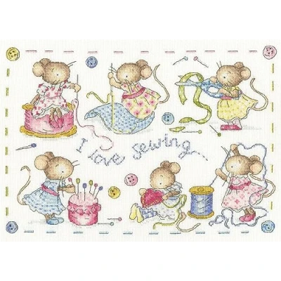 Image of Bothy Threads Counted Cross Stitch Kit I Love Sewing