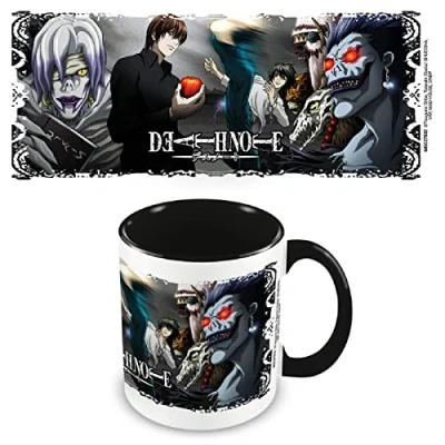Image of Pyramid International Death Note Mug (Kira&#039;s Wrath Design) 11oz Ceramic Coffee Mug, Mugs for Men and Women Official Merchandise, Black