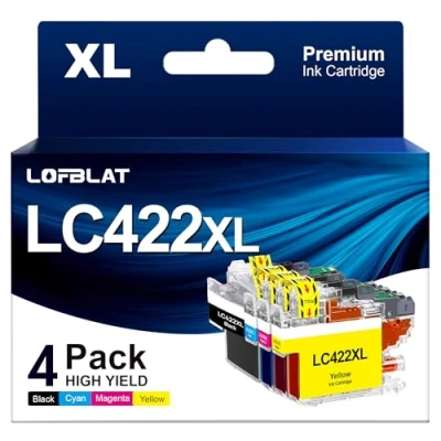Image of LOFBLAT LC422XL Ink Cartridges for Brother LC422 XL LC 422XLVAL Value Pack Compatible MFC J5340DW J5345DW J5740DW J6540DW J6940DW (Black/Cyan/Magenta/Yellow,Pack of 4)