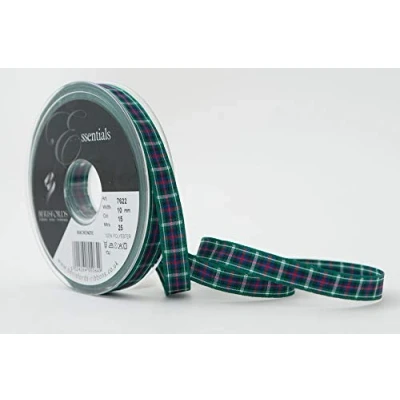 Image of Berisfords Polyester Tartan, Mackenzie, 10.4 x 1.6 cm