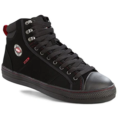 Image of Lee Cooper Mens Safety Lightweight Boot Baseball Trainer Steel Toe Cap Flexible Modern Fashionable Padded Ankle Collar Anti Slip Outsole Shoe Branded Unisex Footwear Protection Workwear