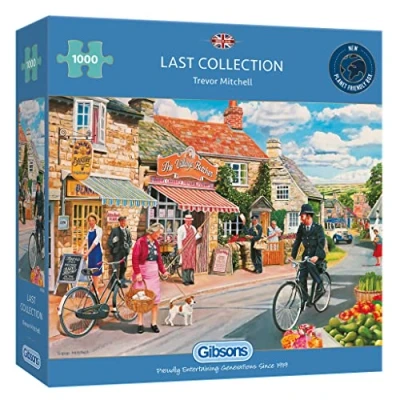 Image of Last Collection 1000 Piece Jigsaw Puzzle Nostalgic Sustainable for Adults Premium 100% Recycled Board Great Gift Gibsons Games