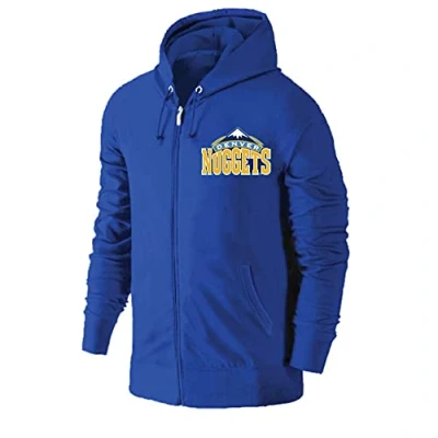 Image of Zipper Sweatshirt Casual Basketball Clothing Unisex Nuggets Hoodies Men NBA Long Sleeve Cardigan,XL
