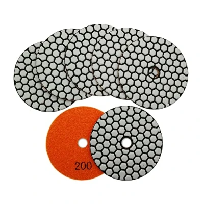 Image of SHDIATOOL Diamond Polishing Pads Wet/Dry Polish Pad Kit for Drill Grinder Polisher 200 Grit Marble Tile Quartz Granite Concrete Countertop