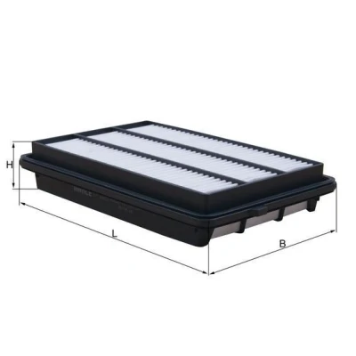 Image of 165467FV0A, 16546HV80A Air Filter MAHLE ORIGINAL LX 5820 44,5mm 171mm 260,5mm Insert NISSAN: Qashqai 2, X Trail, RENAULT: Kadjar, Koleos 2