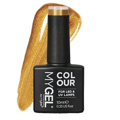 Image of Mylee Gel Nail Polish 10ml [Goldy locks] UV/LED Soak Off Art Manicure Pedicure for Professional, Salon &amp; Home Use [Shimmer Range] Long Lasting Easy to Apply