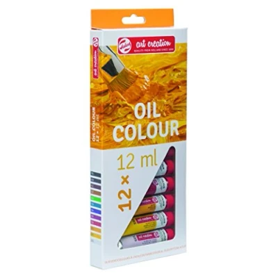 Image of Talens Art Creation Oil Paint Starter Set with 12 Colors (12 ml tubes) Painting for Adults