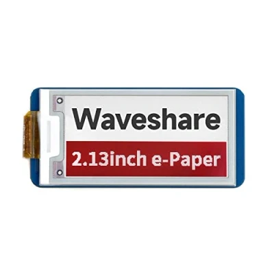 Image of Waveshare 2.13inch E Paper Ink Display Module (B) for Raspberry Pi Pico 212x104 Pixels Red/Black and White with SPI Interface Support Full Refresh