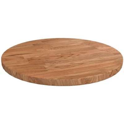 Image of vidaXL Round Table Top Light Brown Ø30x1.5 cm Treated Solid Wood Oak