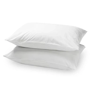 Image of Plain Pillow Cases 2 Pack, Breathable Soft &amp; Cozy Hotel Quality Dyed Pillowcases Pack Of 2, Solid Bedding Hypoallergenic Envelope Closure Covers, White
