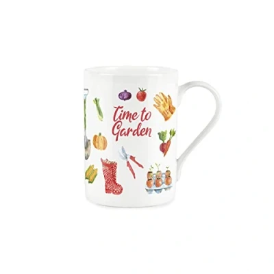 Image of Purely Home Time to Garden Mug Fine Bone China Style White Coffee/Tea Present Gift
