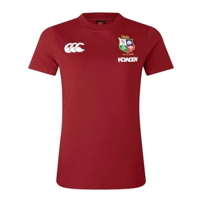 Image of Canterbury Womens British and Irish Lions 2024 Replica Short Sleeve T Shirt Red Dahlia 10