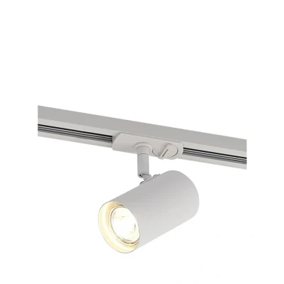 Image of Lindby track spotlight Linaro, GU10, Ø 6 cm, white, 1 phase