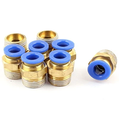 Image of sourcingmap 8mm Tube to 3/8 BSP Thread Push in Quick Connect Coupler Fittings 8pcs