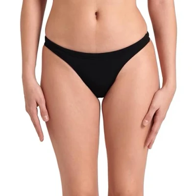 Image of Arena Womens MaxLife Bikini Team Swim Bottom Solid, Black White, 32 EU