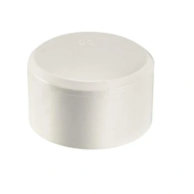 Image of 90 mm PVC Pipe Cap Fitting, Slip End Caps DWV Drain Waste Wind White 2pcs
