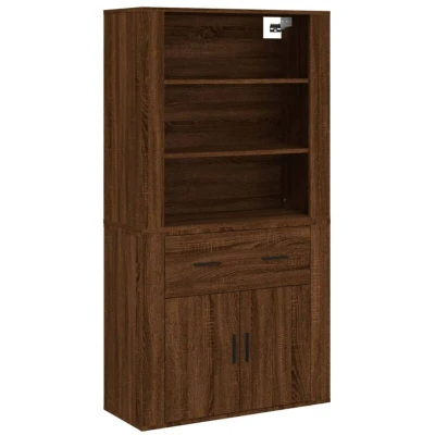 Image of vidaXL Highboard Brown Oak Engineered Wood