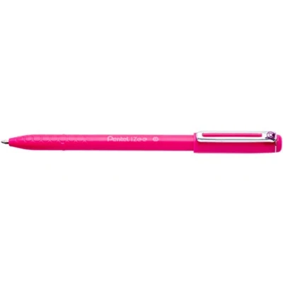 Image of Pentel BX460 P iZee Ballpoint Pen with Metal Cap and Clip Wide Nib 1 mm Pink