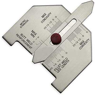 Image of RIVERWELD Automatic Weld Size Gauge for Accurate Calibration of Butt Fillet Type Welds Checks Reinforcement The Throat Determines Leg (Metric)