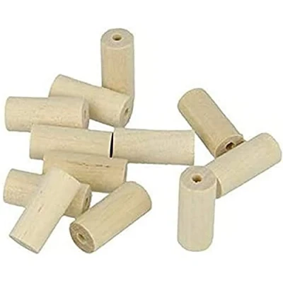 Image of Artemio 25 Cylindrical Wooden Beads 20 x 8.6 mm