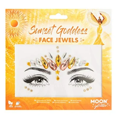 Image of Face Jewels by Moon Glitter Festival Body Gems, Crystal Make up Eye Stickers, Temporary Tattoo (Sunset Goddess)