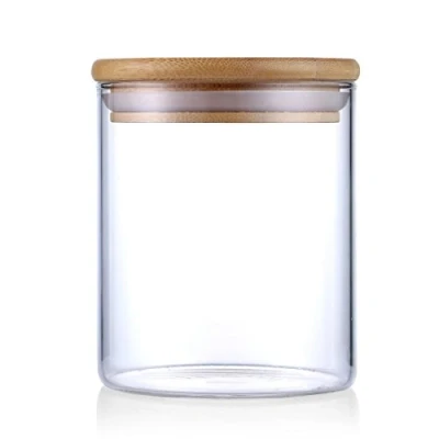 Image of Xtulina Glass Airtight Food Storage Container Canister Jar with Bamboo Lid (750ML)
