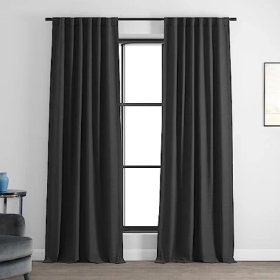 Image of HPD Half Price Drapes Bellino Room Darkening Curtains 120 Inches Long for Bedroom &amp; Living (1 Panel), 50W x 120L, Smoked Truffle