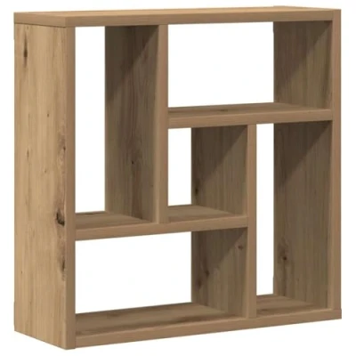 Image of vidaXL Wall Shelf Artisan Oak, 5 Compartments Engineered Wood 45x16x45cm Living Room/Bedroom