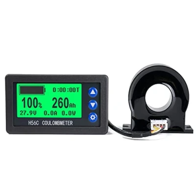 Image of Battery Monitor Hall Coulomb Meter DC 8 100V 100A 400A Lifepo4 lead acid Li ion lithium capacity power display 12V 24V 36V 48V (300A)