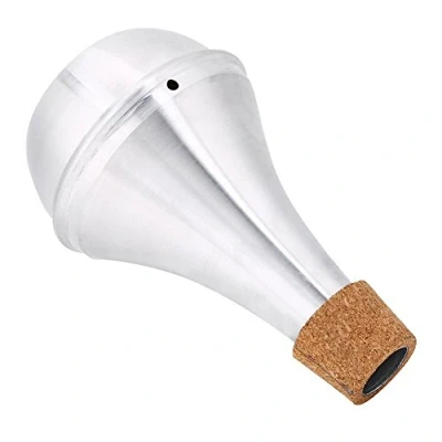 Image of Trumpet Mute, Aluminum Alloy Cork Mute Practice Silencer Brass Musical Instrument Part