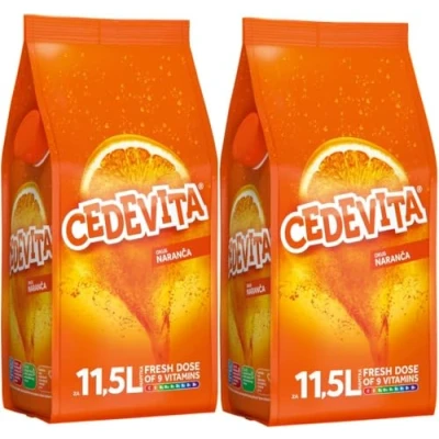 Image of Cedevita Orange 2 x 1 kg naranca effervescent Powder with 9 Vitamins for 26L Non Alcoholic Drinks