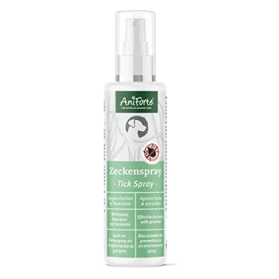 Image of AniForte Tick Spray Dog (100ml) Pure &amp; Natural Tick, Lice Parasite Protection Easy to Use Long Term Air and Contact Spray, Solution for Dogs
